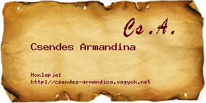 Csendes Armandina névjegykártya